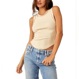 NWT We The Free Kate Tank, Bleached Sand, L